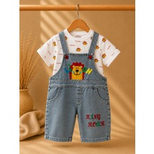 Mandalino Kids Aslan Detaylı Jean Salopet