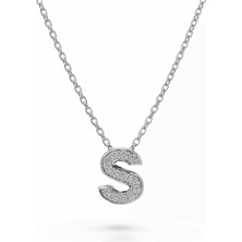 Defne Silver S Minimal Harf Kolye