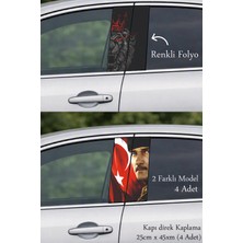 Automod Premium Tasarım Kapı Folyo Baskılı Sticker 2 Farklı Model - 4 Adet