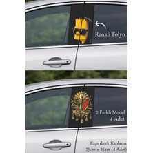 Automod Aracınıza Özgün Tasarım Kazandıran Oto Kapı Direk Kaplama 2 Farklı Model - 4 Adet