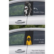 Automod Aracınıza Farklı Dokunuş Direk Kaplama Folyo Baskı 2 Farklı Model - 4 Adet