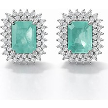 Defne Silver Paraiba Lüx Küpe
