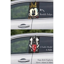 Automod Aracınıza Etkileyici Bir Dokunuş Katan Direk Kaplama Folyo Baskı 2 Farklı Model - 4 Adet
