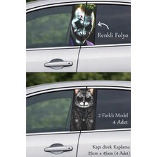 Automod Aracın Görünümüne Fark Katan Direk Kaplama Folyo Baskı 2 Farklı Model - 4 Adet