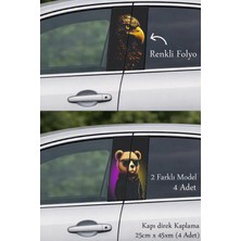 Automod Aracınıza Etkileyici Duruş Kazandıran Oto Kapı Direk Kaplama 2 Farklı Model - 4 Adet