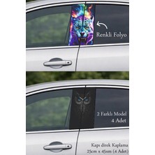 Automod Araç Duruşuna Yeni Bir Dokunuş Direk Kaplama Folyo Baskı 2 Farklı Model - 4 Adet