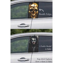 Automod Aracınız Için Modern Detay Direk Kaplama Folyo Baskı 2 Farklı Model - 4 Adet