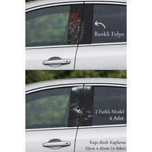 Automod Benzersiz Bir Hava Için Oto Kapı Direk Kaplama 2 Farklı Model - 4 Adet
