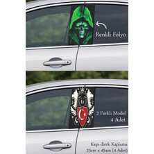 Automod Modern Görünüm Arayanlara Oto Kapı Direk Kaplama 2 Farklı Model - 4 Adet