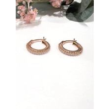 Defne Silver Taşlı Tamtur Halka Küpe1,5 cm