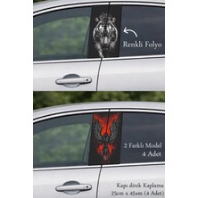 Automod Araca Yeni Bir Kimlik Katan Direk Kaplama Folyo Baskı 2 Farklı Model - 4 Adet