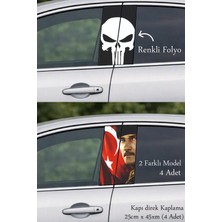 Automod Aracınıza Özel Dokunuş Direk Kaplama Folyo Baskı 2 Farklı Model - 4 Adet