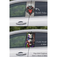 Automod Araç Görünümünü Değiştirmek Için Oto Kapı Direk Kaplama 2 Farklı Model - 4 Adet