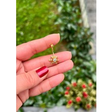 Defne Silver Cerrahi Çelik Örümcek Ağı Göbek Piercing