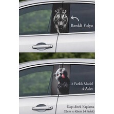 Automod Aracınıza Çekicilik Katan Oto Kapı Direk Kaplama 2 Farklı Model - 4 Adet