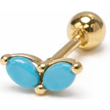 Defne Silver Gümüş Tukuaz Taşlı Piercing
