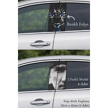 Automod Araca Şık Bir Dokunuş Katan Direk Kaplama Folyo Baskı 2 Farklı Model - 4 Adet