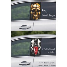Automod Aracınıza Estetik Bir Stil Sunan Direk Kaplama Folyo Baskı 2 Farklı Model - 4 Adet