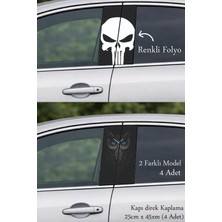 Automod Aracın Dış Görünümünü Yenileyen Direk Kaplama Folyo Baskı 2 Farklı Model - 4 Adet