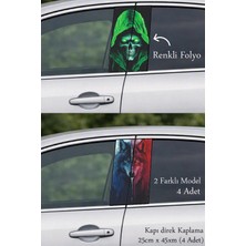 Automod Sportif Görünüm Arayanlara Oto Kapı Direk Kaplama 2 Farklı Model - 4 Adet