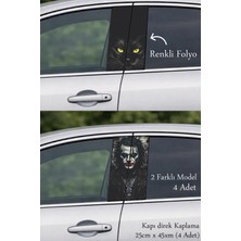 Automod Aracınıza Yeni Bir Görünüm Sunan Direk Kaplama Folyo Baskı 2 Farklı Model - 4 Adet