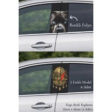 Automod Araç Duruşunu Güçlendirmek Için Oto Kapı Direk Kaplama 2 Farklı Model - 4 Adet