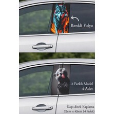 Automod Araç Görünümüne Özgün Bir Dokunuş Direk Kaplama Folyo Baskı 2 Farklı Model - 4 Adet