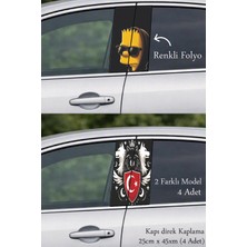 Automod Aracınıza Iddialı Bir Dokunuş Katan Direk Kaplama Folyo Baskı 2 Farklı Model - 4 Adet