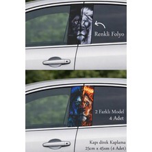 Automod Aracınıza Dikkat Çekici Bir Tasarım Kapı Direk Folyo Sticker Etiket 2 Farklı Model - 4 Adet