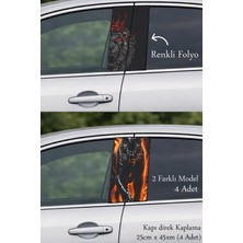 Automod Şık Tasarım Direk Kaplama Folyo Baskı 2 Farklı Model - 4 Adet