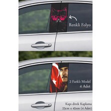 Automod Aracın Tasarımını Güçlendiren Direk Kaplama Folyo Baskı 2 Farklı Model - 4 Adet