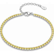 Defne Silver 1 mm Sarı Suyolu Bileklik