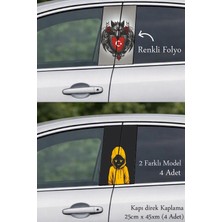 Automod Kendine Has Bir Karakter Için Oto Kapı Direk Kaplama 2 Farklı Model - 4 Adet