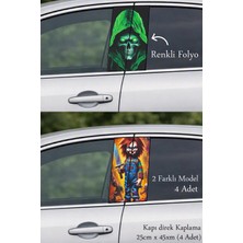 Automod Aracınıza Zarif Bir Dokunuş Kapı Direk Folyo Sticker Etiket 2 Farklı Model - 4 Adet