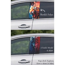 Automod Araç Duruşuna Şık Bir Dokunuş Direk Kaplama Folyo Baskı 2 Farklı Model - 4 Adet