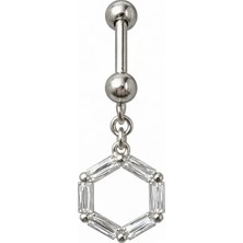 Defne Silver Gümüş Sallantılı Piercing