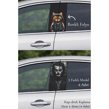 Automod Yeni Tasarım Direk Kaplama Folyo Baskı 2 Farklı Model - 4 Adet