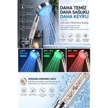 Sıcaklığa Duyarlı Led'li Arıtmalı Duş Başlığı