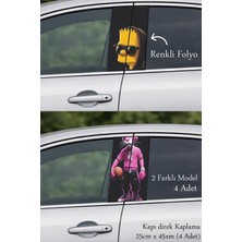 Automod Özel Görünüm Direk Kaplama Folyo Baskı 2 Farklı Model - 4 Adet