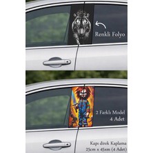 Automod Araca Stil Katan Direk Kaplama Folyo Baskı 2 Farklı Model - 4 Adet