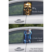 Automod Araca Farklı Bir Hava Katan Direk Kaplama Folyo Baskı 2 Farklı Model - 4 Adet
