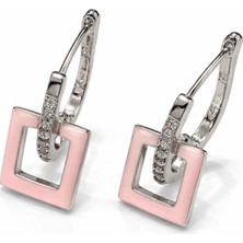 Defne Silver Mineli Charmlı Küpe