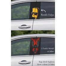 Automod Araç Görünümünü Destekleyen Direk Kaplama Folyo Baskı 2 Farklı Model - 4 Adet