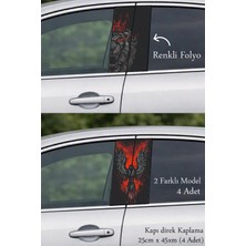 Automod Aracınıza Farklı Tasarım Kazandıran Oto Kapı Direk Kaplama 2 Farklı Model - 4 Adet