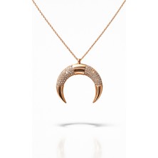Defne Silver Hilal Kolye