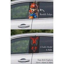 Automod Araca Farklı Bir Soluk Katan Direk Kaplama Folyo Baskı 2 Farklı Model - 4 Adet