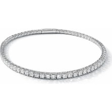 Defne Silver 2 mm 17 cm Suyolu Bileklik