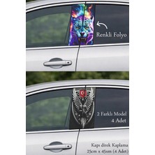 Automod Aracınıza Şık Bir Karakter Kapı Direk Folyo Sticker Etiket 2 Farklı Model - 4 Adet