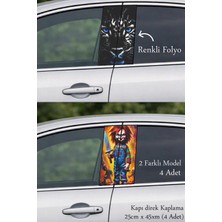 Automod Aracınıza Yeni Bir Tasarım Kazandıran Direk Kaplama Folyo Baskı 2 Farklı Model - 4 Adet