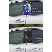 Automod Aracınıza Fark Katan Özel Oto Kapı Direk Kaplama 2 Farklı Model - 4 Adet